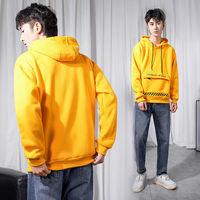 唐狮男装黑色男士卫衣男连帽衫韩版宽松百搭潮牌外套