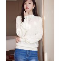 【时尚提花】2023春季新品设计感套头百搭长袖线衫针织衫女