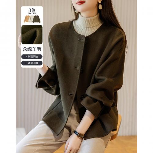 短款双面呢外套