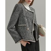 优雅贴织带外套