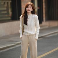 【时尚绞花】2023冬季新款经典 圆领时尚绞花套头长袖针织衫