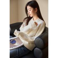 【经典圆领】2023秋冬新品时尚精致绞花经典圆领长袖套头线衫