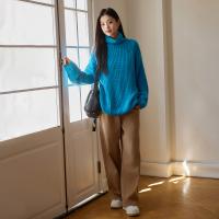 【慵懒宽松】2023秋冬新品经典纯色慵懒宽松长袖套头针织衫