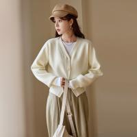 【V领开衫】2023冬季新款短款软糯长袖V领 时髦显瘦针织衫