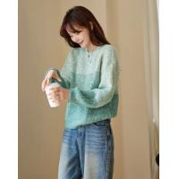 【时尚圆领】秋冬季新品别致渐变套头休闲风长袖针织套头卫衣