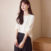 【纯色简约】春秋季款简约H版圆领优雅百搭风套头衬衫