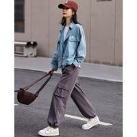 德玛纳牛仔外套女新款新款春秋小个子洋气夹克气质高级感上衣