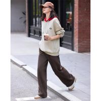 德玛纳复古连帽卫衣女春秋新款小个子长袖上衣高级感宽松外套