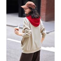 德玛纳复古连帽卫衣女春秋新款小个子长袖上衣高级感宽松外套