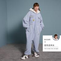 yso史努比冬季情侣睡衣女珊瑚绒卡通连体睡衣男可外穿家居服D