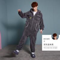 yso史努比冬季情侣睡衣女珊瑚绒卡通连体睡衣男可外穿家居服D