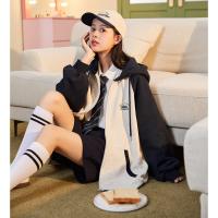 2023秋冬新款女针织连帽插肩袖开衫卫衣百搭减龄学院风时髦潮