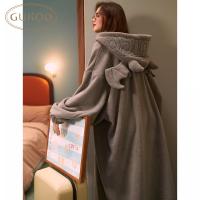 Gukoo/果壳睡袍女冬长款睡裙女冬睡衣女薄款万圣节小恶魔家居服D