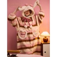 Gukoo/果壳2024新款睡衣女秋冬季mikko联名可爱睡袍家居服珊瑚绒D