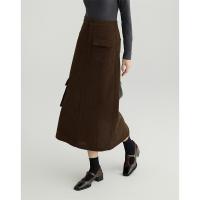 德玛纳显瘦工装a字半身裙女士新款显瘦设计感小众气质长裙子