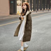 【长款羽绒服】2023冬季新款 连帽插肩袖设计保暖长款羽绒服