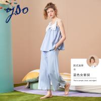 yso夏季蝴蝶结睡衣女无袖吊带套装甜美简约可外穿家居服B