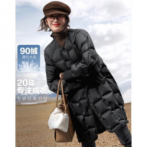 【泡芙恋人】24冬云朵90鸭绒哑光横机针织遮肉面包女式羽绒服