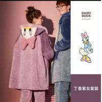  果壳情侣睡衣迪士尼秋冬珊瑚绒睡衣家居服睡衣女冬睡衣女居家服D
