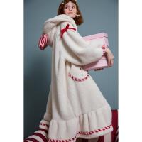 yso【礼物系列】睡袍女冬季睡衣女珊瑚绒睡袍加绒新娘晨袍家居服D