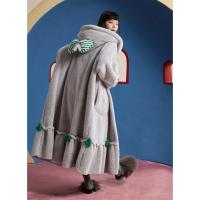 yso【礼物系列】珊瑚绒睡袍女冬季新款甜美爱心长款冬加厚睡袍女D