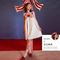 yso【礼物系列】吊带睡裙女夏季新款蝴蝶结甜美舒适可外穿家居服B