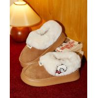 【mikko联名】雪地靴冬季保暖拖鞋居家卡通刺绣可外穿