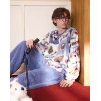 【原创IP】睡衣男秋冬加厚北极绒派对小狗系列家居服套装