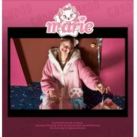 Gukoo/果壳情侣睡衣秋冬玛丽猫珊瑚绒男士家居服冬睡衣女冬套装D