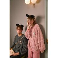 果壳（Gukoo）情侣睡衣女冬季迪士尼新款米奇舒棉绒睡衣男家居服套装