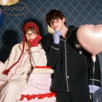Gukoo/果壳睡衣情侣冬季HelloKitty联名新款保暖女家居服套装