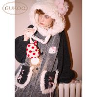 Gukoo/果壳睡袍冬季hellokitty联名新款毛绒保暖女士家居服睡袍D