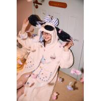 【Gukoo果壳】秋冬睡衣女卡通小狗保暖加绒连帽女士家居服睡袍