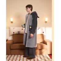 Gukoo/果壳【连帽北极绒睡袍】冬季男士睡衣睡袍厚款连帽家居睡袍可外穿