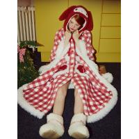 Gukoo/果壳睡袍冬季美乐蒂联名斗篷新款珊瑚绒保暖女家居服睡袍D