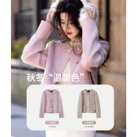 【雪野一梦】冬季国风新中式氧感绵羊毛双面呢盘扣大衣女外套短款