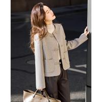 【雪野一梦】冬季国风新中式氧感绵羊毛双面呢盘扣大衣女外套短款