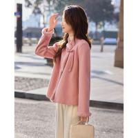 【桃里桃气】24冬国风新中式温柔獭兔毛盘扣气质好搭外套女短款