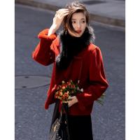 【桃里桃气】24冬国风新中式温柔獭兔毛盘扣气质好搭外套女短款