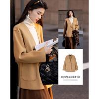 【墨雨云间】24冬款国风新中式牛角扣挂绳松弛A字好搭女式外套