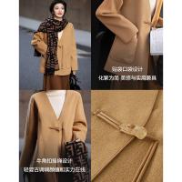 【墨雨云间】24冬款国风新中式牛角扣挂绳松弛A字好搭女式外套