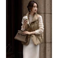 【泡芙恋人】24冬云朵90鸭绒艺术蓬松抽皱无袖女式羽绒服马甲