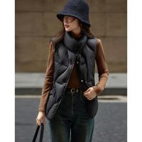 【泡芙恋人】24冬云朵90鸭绒艺术蓬松抽皱无袖女式羽绒服马甲