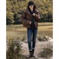 【城市轻户外】冬400T春亚纺压胶蓬松90鸭绒面包服羽绒服女