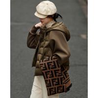 【住进阳光房】冬季轻量感连帽90鸭绒拼接针织空气层女式羽绒服