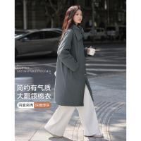 【简约炭灰大翻领】2024冬款长款实穿保暖厚实棉衣女
