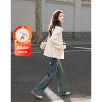 【住进阳光房】冬季国风新中式环保仿羊羔绒盘扣立领女式外套短款