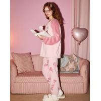 Gukoo/果壳【甜美女孩可外穿】睡衣女秋冬厚款珊瑚绒女士家居服高级感套装