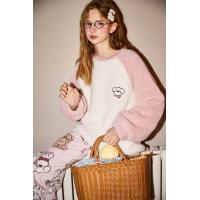 Gukoo/果壳睡衣圆领秋冬加厚女士珊瑚绒新款mikko卡通家居睡衣