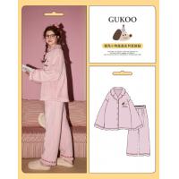 Gukoo/果壳【原创IP】情侣睡衣女秋冬加厚北极绒家居服套装外穿高级感